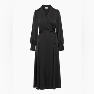 🖤NEW🖤 Babaton Satin Hyde Midi Wrap Dress